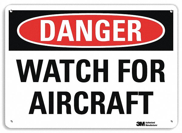 Danger Sign, 10 in x 14 in, Plastic