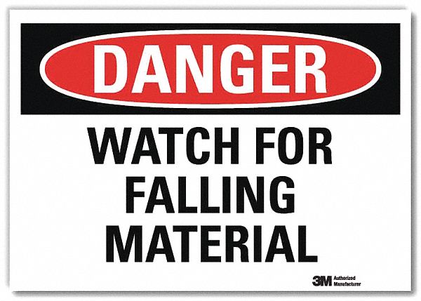 Danger Sign: Reflective Sheeting, Adhesive Sign Mounting, 7 in x 10 in Nominal Sign Size