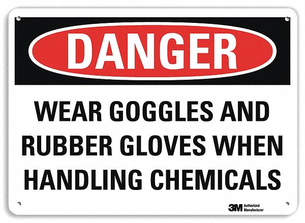 Danger Sign: Plastic, Mounting Holes Sign Mounting, 7 in x 10 in Nominal Sign Size, 0.055 in Thick