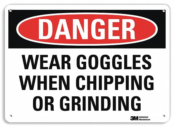 Danger Sign, 10 in x 14 in, Plastic
