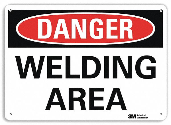 Danger Sign: Plastic, Mounting Holes Sign Mounting, 7 in x 10 in Nominal Sign Size, 0.055 in Thick