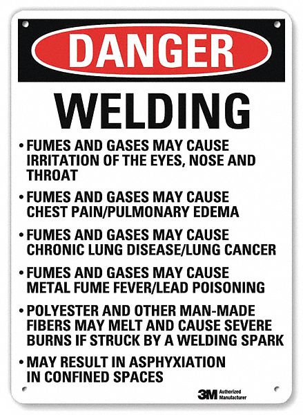 Danger Sign: Plastic, Mounting Holes Sign Mounting, 10 in x 7 in Nominal Sign Size, 0.055 in Thick