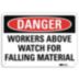 Danger: Workers Above Watch For Falling Material Signs