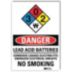 Danger: Lead Acid Batteries Corrosive Liquids (Electrolyte) Energized Electrical Circuits No Smoking Signs