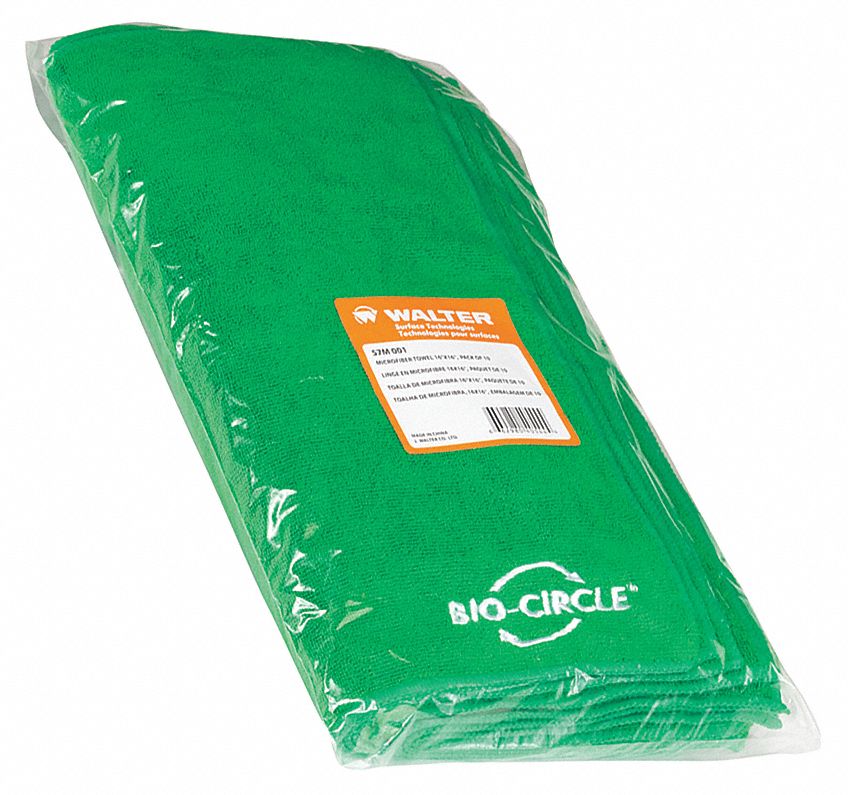 34NK09 - Cleaning Cloth Green Microfiber PK10