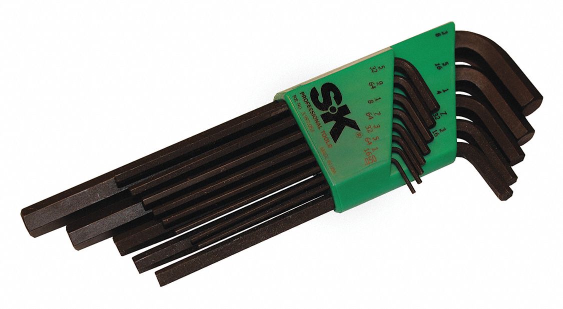 SK PROFESSIONAL TOOLS Hex Key Set, 13 Pieces 34NL8619623 Grainger