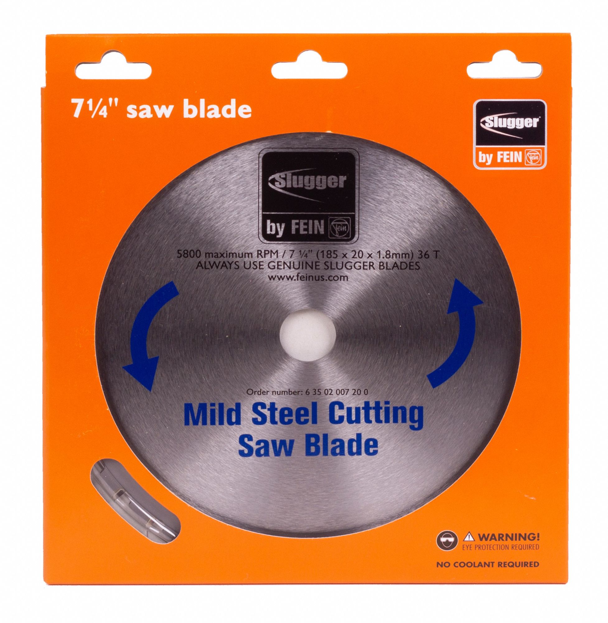 FEIN Circular Saw Blade 7 1/4 in Blade Dia., 36 Teeth, 0.078 in Cut Wd
