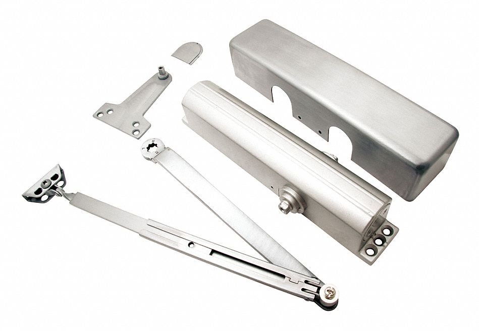 Door Closer: Parallel Mounting Type, Grade 1 - Heavy Duty, Bronze, 12 5/8 in Lg