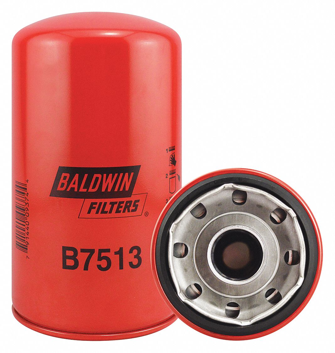 BALDWIN FILTERS SpinOn Lube Filter, Length 4 5/8 in, Outside Dia. 4