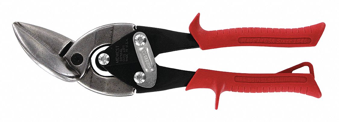 AVIATION SNIPS,LEFT/STRAIGHT,9-3/4 IN