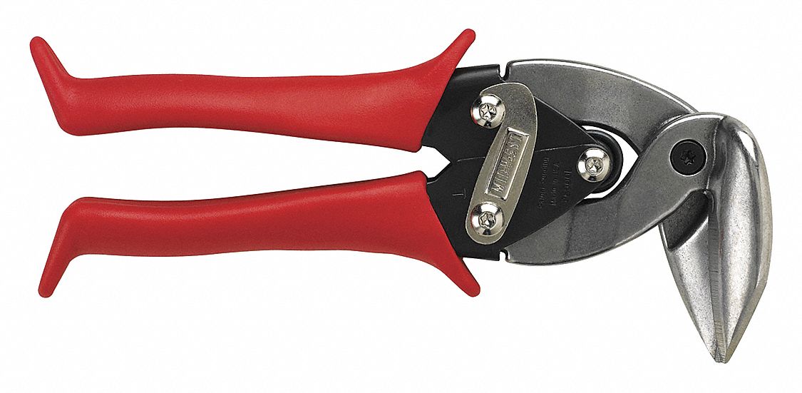 AVIATION SNIPS,LEFT/STRAIGHT,8-3/4 IN