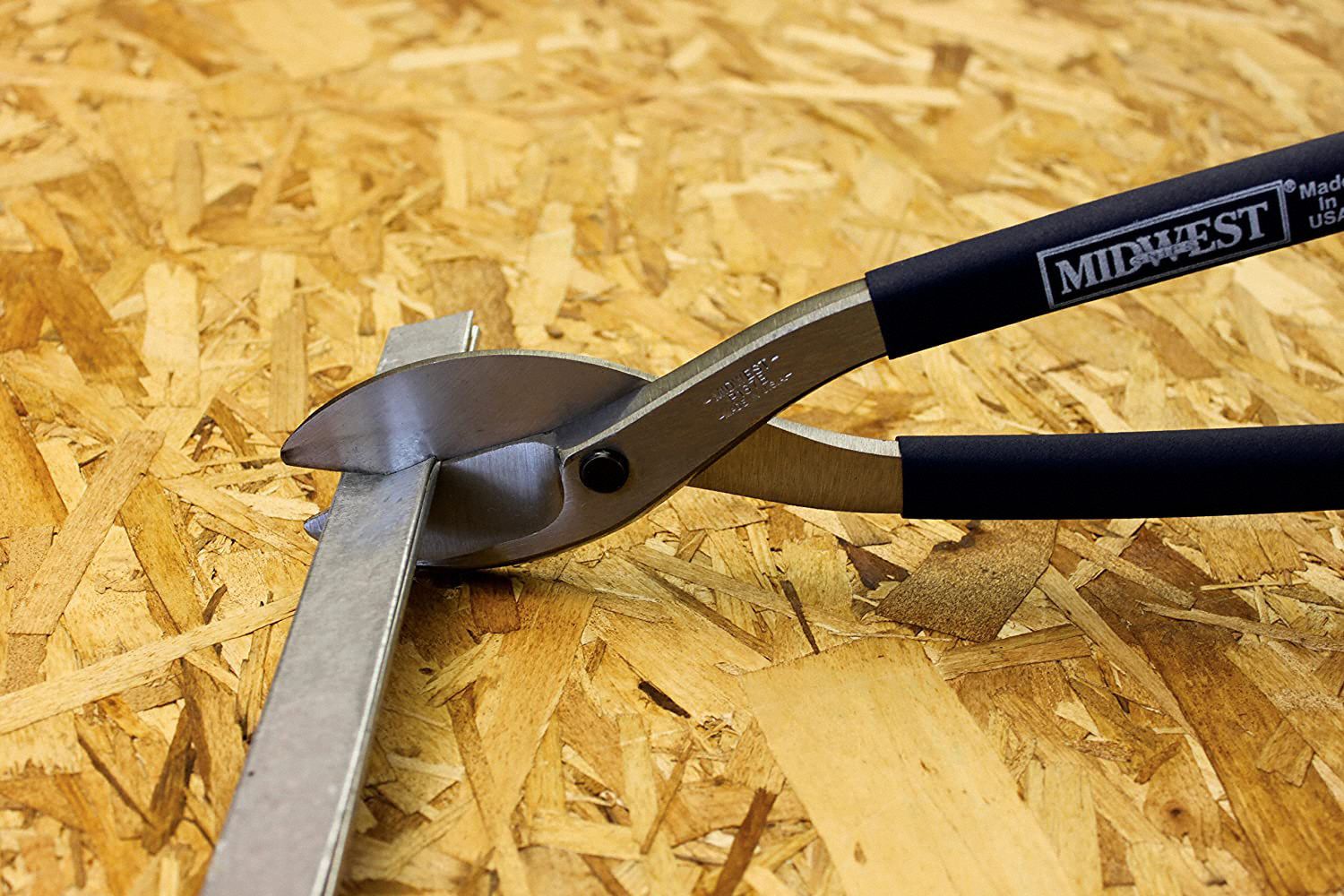 MIDWEST SNIPS Tinners Snip, Straight, 16 in Overall Length, 16 ga