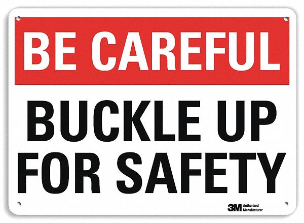 Safety Sign: Plastic, Mounting Holes Sign Mounting, 7 in x 10 in Nominal Sign Size, 0.055 in Thick