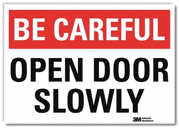 Safety Decal: Reflective Sheeting, Adhesive Sign Mounting, 7 in x 10 in Nominal Sign Size, English