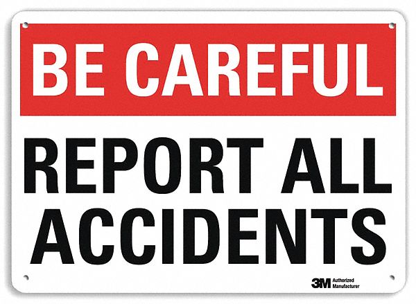 Aluminum, Mounting Holes Sign Mounting, Be Careful Sign