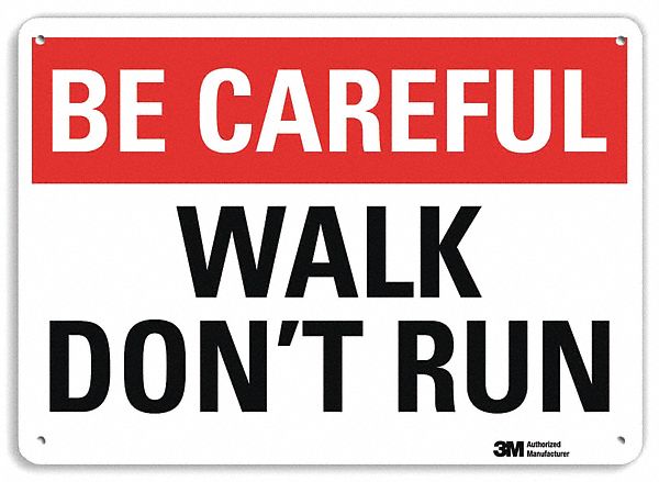 Safety Sign: Plastic, Mounting Holes Sign Mounting, 7 in x 10 in Nominal Sign Size, 0.055 in Thick