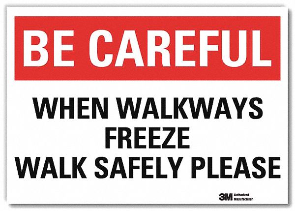 Safety Decal: Reflective Sheeting, Adhesive Sign Mounting, 7 in x 10 in Nominal Sign Size, Wall