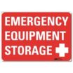 Emergency Equipment Storage Signs
