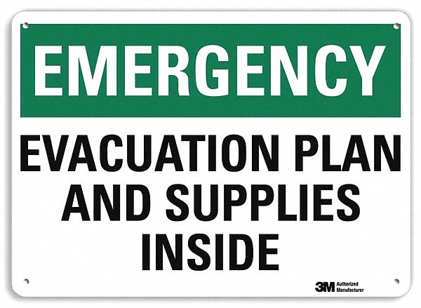 Safety Sign: Plastic, Mounting Holes Sign Mounting, 7 in x 10 in Nominal Sign Size, 0.055 in Thick