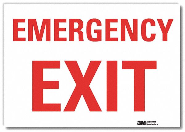 Reflective Sheeting, Adhesive Sign Mounting, Emergency Sign - 34RH46|U7 ...