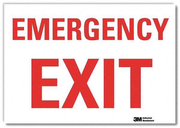 PANN SORTIE,EMERGENCY EXIT,H10POXLA14PO