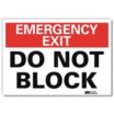 Emergency Exit: Do Not Block Signs