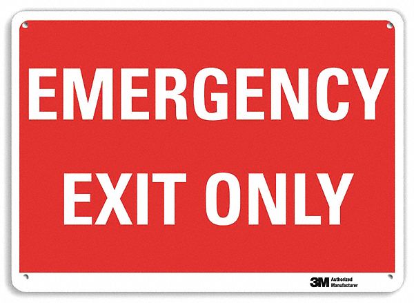 w⭐︎ LYLE EMERGENCY SIGN,7 IN X 10 IN,ALUMINUM - 31446