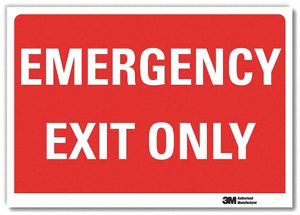 PANN SORTIE,EMERGENCY EXIT,10POX14PO