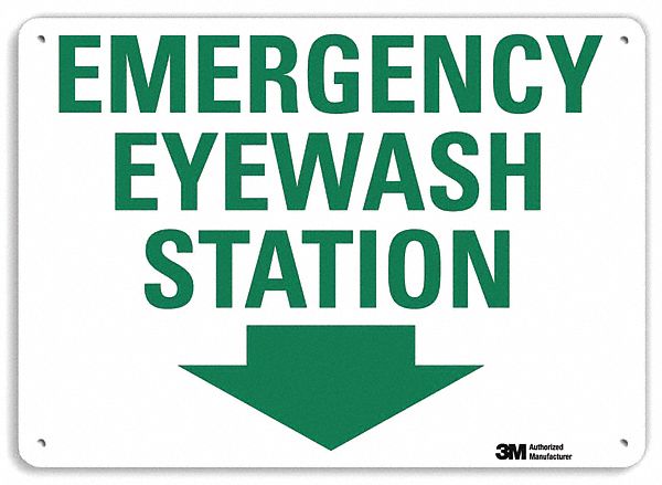 Safety Sign: Aluminum, Mounting Holes Sign Mounting, 10 in x 14 in Nominal Sign Size, Engineer Grade