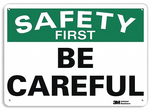 Safety Sign: Plastic, Mounting Holes Sign Mounting, 7 in x 10 in Nominal Sign Size, 0.055 in Thick
