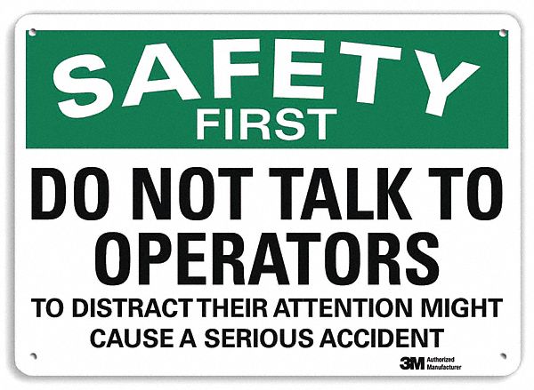 Safety Sign: Aluminum, Mounting Holes Sign Mounting, 7 in x 10 in Nominal Sign Size, Engineer Grade