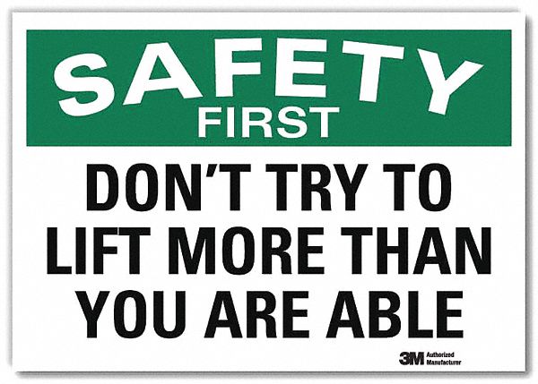 Safety Decal: Reflective Sheeting, Adhesive Sign Mounting, 7 in x 10 in Nominal Sign Size, Wall