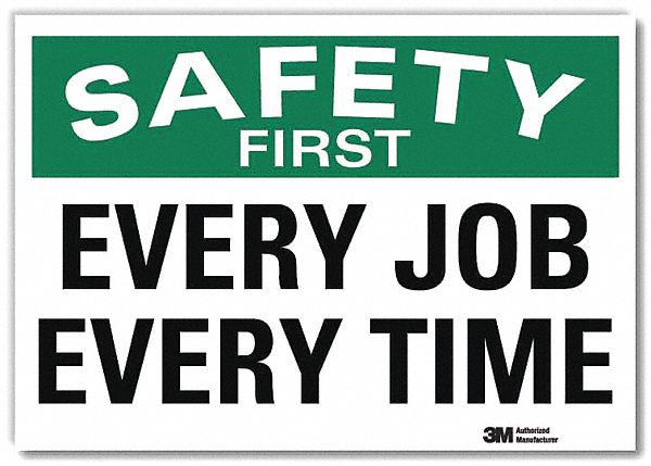 Safety Decal: Reflective Sheeting, Adhesive Sign Mounting, 7 in x 10 in Nominal Sign Size, Wall