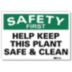 Safety First: Help Keep This Plant Safe & Clean Signs
