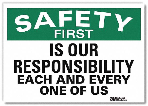 Safety Decal: Reflective Sheeting, Adhesive Sign Mounting, 7 in x 10 in Nominal Sign Size, Wall