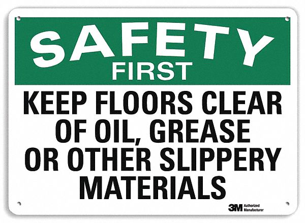 Safety Sign: Plastic, Mounting Holes Sign Mounting, 7 in x 10 in Nominal Sign Size, 0.055 in Thick