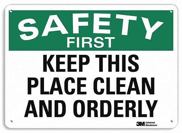 Safety Sign: Plastic, Mounting Holes Sign Mounting, 7 in x 10 in Nominal Sign Size, 0.055 in Thick