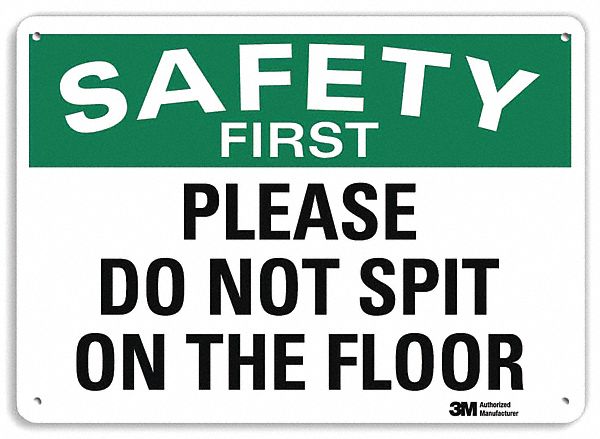 Safety Sign: Plastic, Mounting Holes Sign Mounting, 7 in x 10 in Nominal Sign Size, 0.055 in Thick