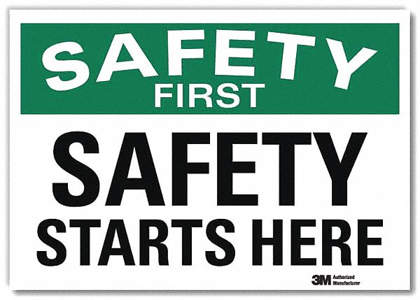 Safety Decal: Reflective Sheeting, Adhesive Sign Mounting, 7 in x 10 in Nominal Sign Size, Wall