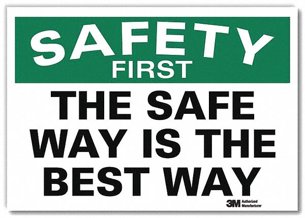 Safety Decal: Reflective Sheeting, Adhesive Sign Mounting, 7 in x 10 in Nominal Sign Size, Wall