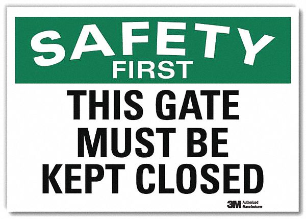 Safety Decal: Reflective Sheeting, Adhesive Sign Mounting, 7 in x 10 in Nominal Sign Size