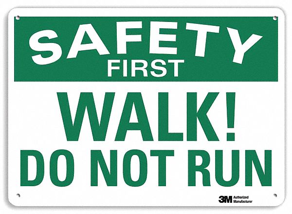 Safety Sign: Plastic, Mounting Holes Sign Mounting, 7 in x 10 in Nominal Sign Size, 0.055 in Thick
