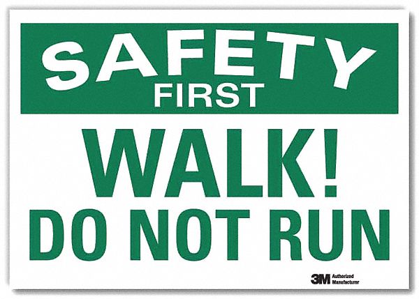 Safety Decal: Reflective Sheeting, Adhesive Sign Mounting, 5 in x 7 in Nominal Sign Size, Wall