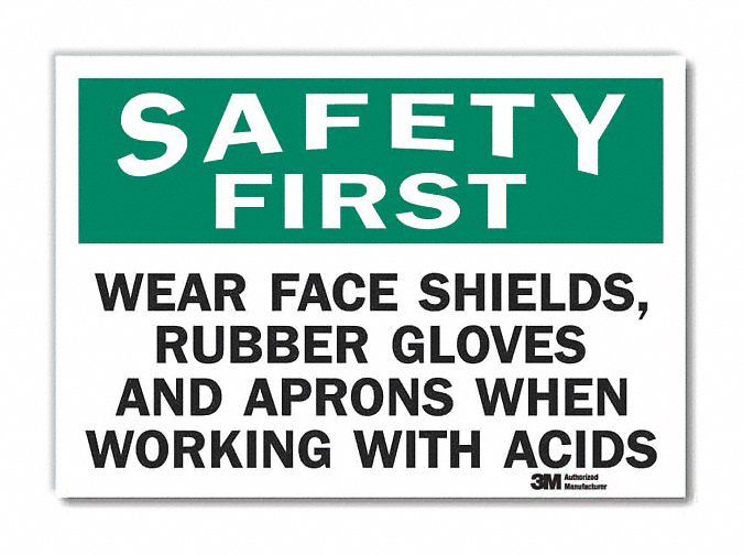 Safety Sign: Reflective Sheeting, Adhesive Sign Mounting, 5 in x 7 in Nominal Sign Size, English
