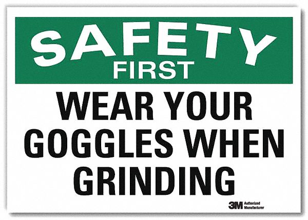 Safety Decal: Reflective Sheeting, Adhesive Sign Mounting, 7 in x 10 in Nominal Sign Size
