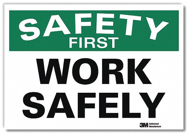 Safety Decal: Reflective Sheeting, Adhesive Sign Mounting, 7 in x 10 in Nominal Sign Size, Wall