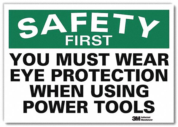 Safety Sign: Reflective Sheeting, Adhesive Sign Mounting, 7 in x 10 in Nominal Sign Size, Wall