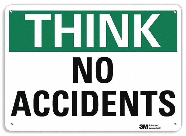 Safety Sign, 7 in x 10 in, Plastic