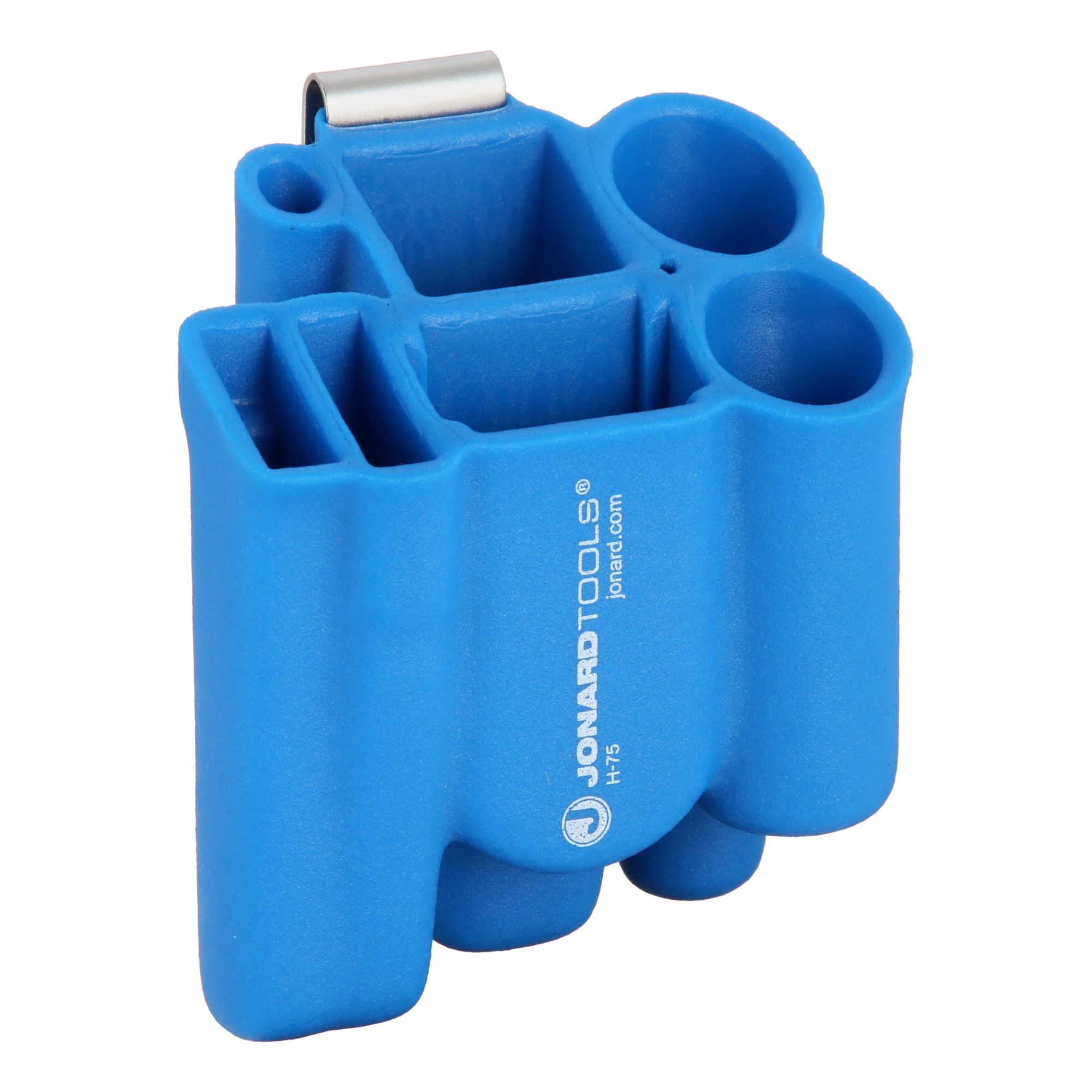 Tool Pouch: For 3 in Belt Wd - Max, 7 Pockets, Blue, Plastic