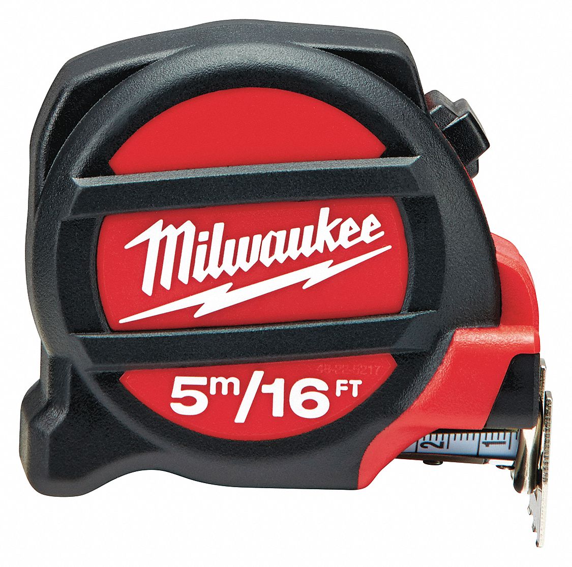 MILWAUKEE 16 ft./5m Steel SAE/Metric Tape Measure, Black/Red - 34RY74 ...